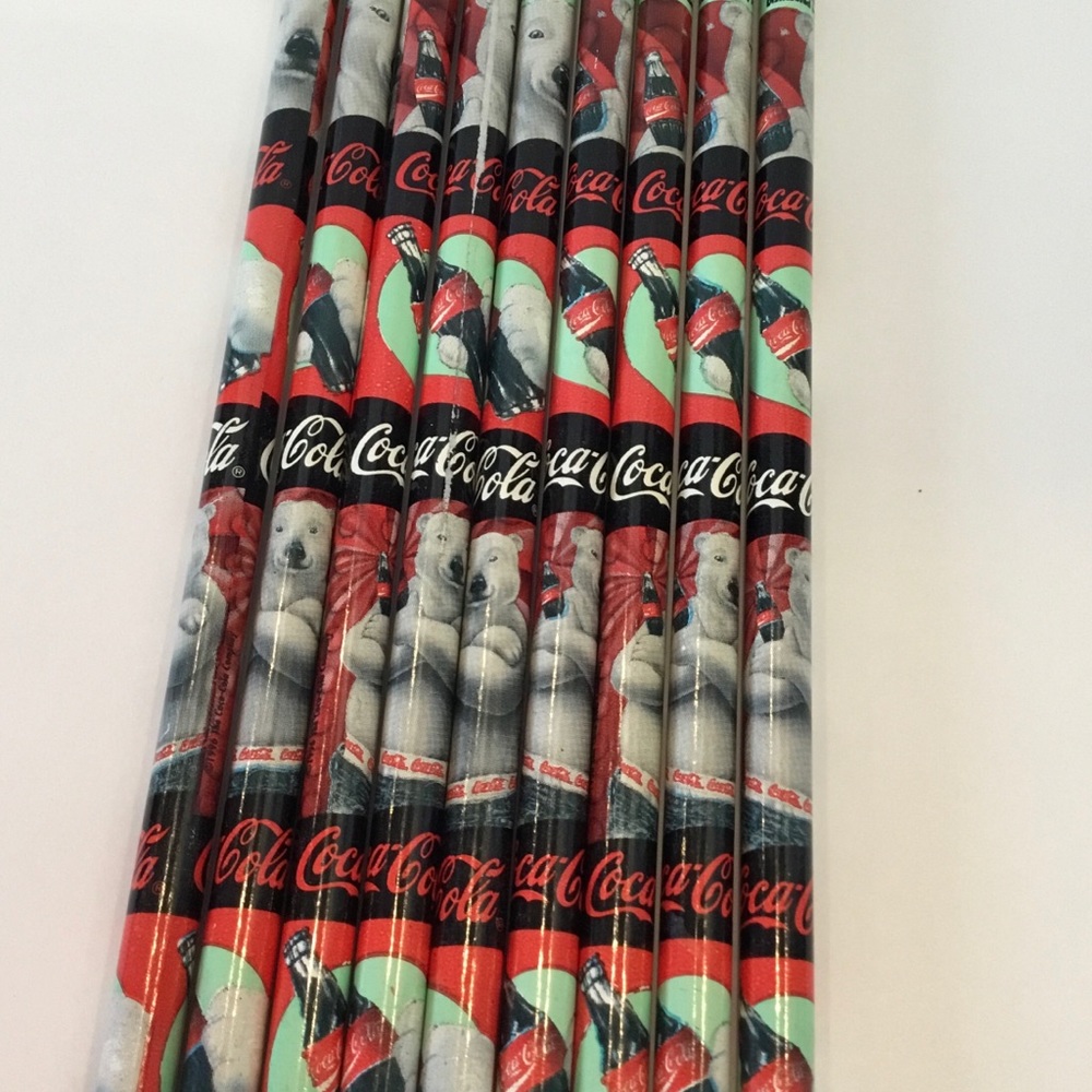 Coca Cola Vintage 1996 Polar Bear Pencils 9 ct